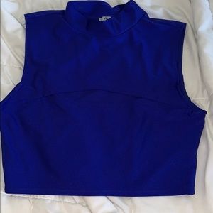 Royal Blue Cropped Tank Top